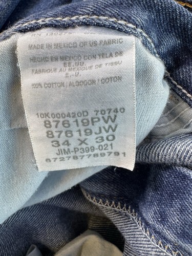 Pantalones de mezclilla Rustler Wrangler para hombre 34 X 30 100 % algodón azul oscuro calce relajado - Imagen 8 de 8