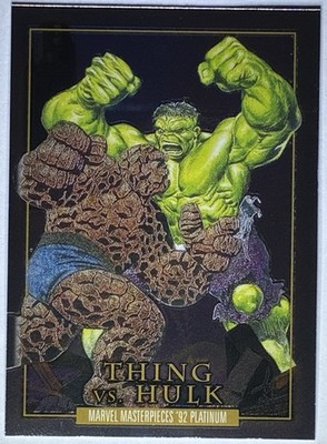 2024 Marvel Masterpieces 92 Platinum Thing vs Hulk Battle Spectrum #BS-1