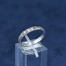 sz 8.25, vtg Sterling silver handmade ring, 925 band w/ marcasite