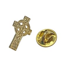 Religious Lapel Pin Brooch Badge - Irish Blessing Celtic Cross