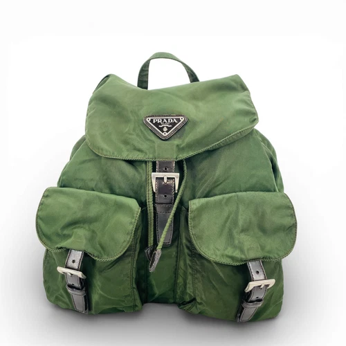 Auth PRADA Milano Tessuto Green Nylon Ladies Backpack KC135