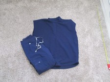 FIGS Technical Collection Scrub Set Top  Pants S Blue Solid sleeveless