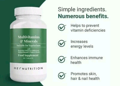 MULTIVITAMINE & MINERALSTOFFE MIT NAHRUNGSERGÄNZUNGSMITTEL (60 TABLETTEN)