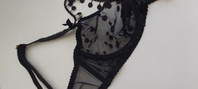AGENT PROVOCATEUR VINTAGE BLACK BOBBIE DROPLET BRA 34B BNWOT