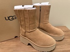 UGG Classic Twin Seam Zip Platform Suede Boots