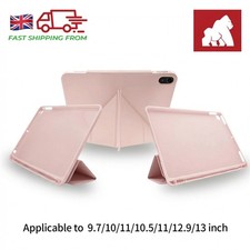 For iPad 10(2022) 11" 10.9" air 13/Pro 12.9 Cover Foldable Tablet Case Pink