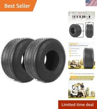 2-Pack 18x8.50-8 Tires - 4ply Durable Tubeless Tires for Golf Carts, Traction...