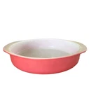 VINTAGE PYREX FLAMINGO PINK MILKGLASS #227 8" ROUND CAKE PAN BOROSILICATE