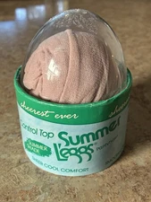 Summer L’eggs Control Top Pantyhose Blush Size B Vintage Sheer Toe