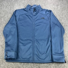 The North Face Jacket Mens Large Blue Full Zip Fleece Lined Tech Polyester