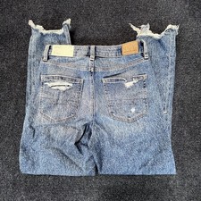 American Eagle Jeans Womens 6 Highest Rise Mom Distressed Ripped Stretch Denim