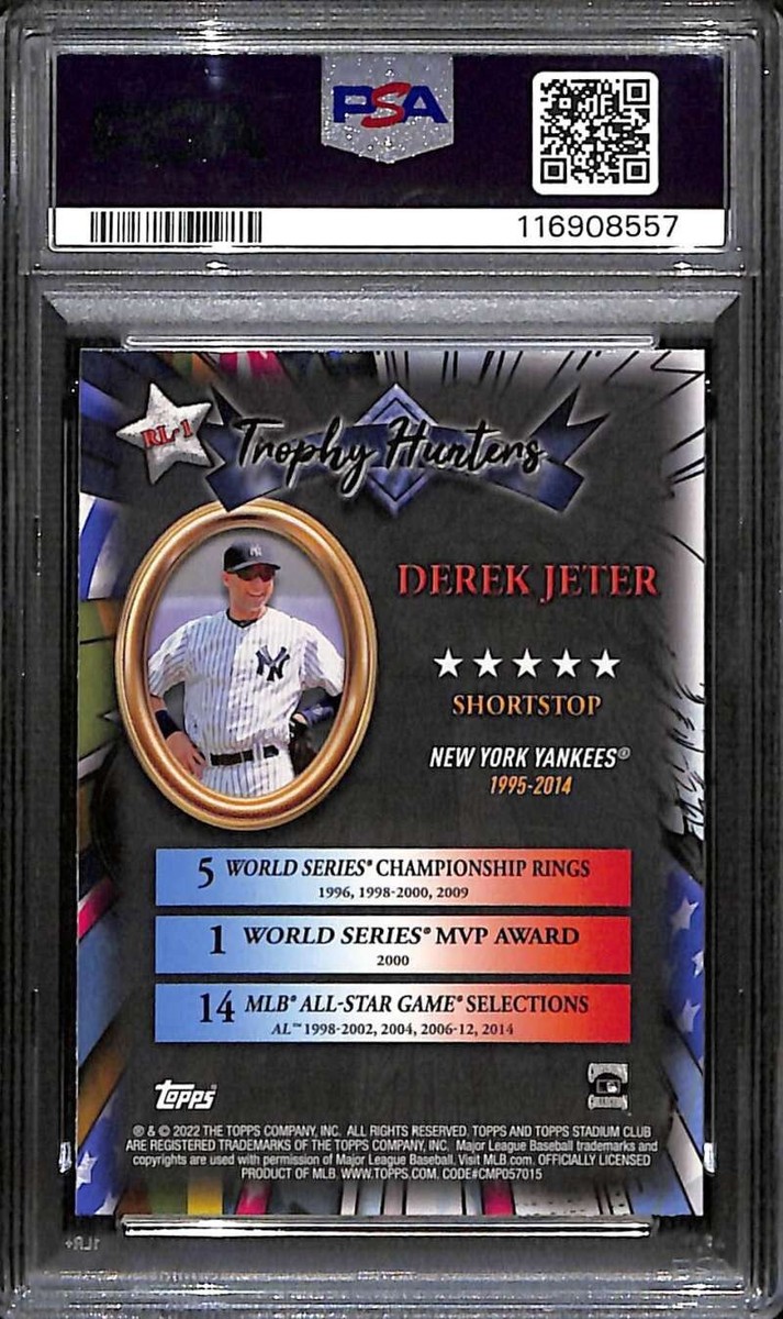 2022 Stadium Club Chrome Trophy Hunters rl1 Derek Jeter PSA 10 GEM