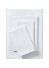 Mainstays Comfort Chill Microfiber Bed Sheet Set, Queen, Arctic White, 4 Piece