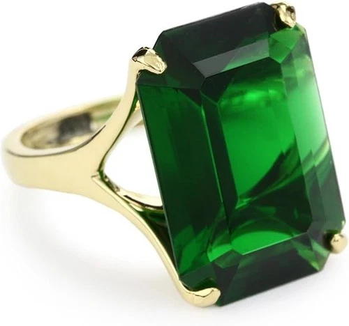 Kate Spade New York "Cocktail Colorfully Mint Julep Adjustable Ring " Emerald