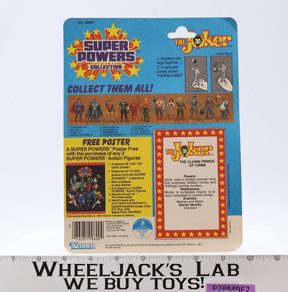 The Joker DC Comics Super Powers Collection 1984 Kenner Action