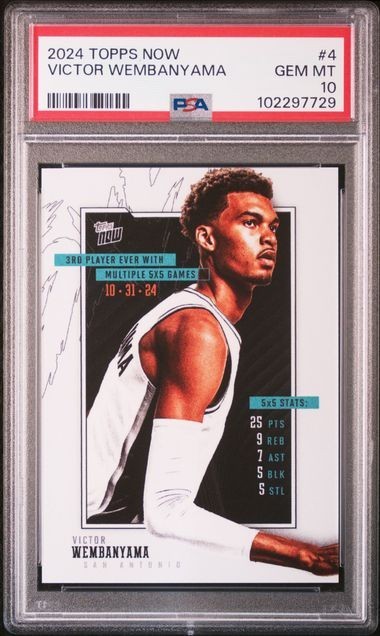 PSA10 2024 TOPPS NOW #4 VICTOR WEMBANYAMA