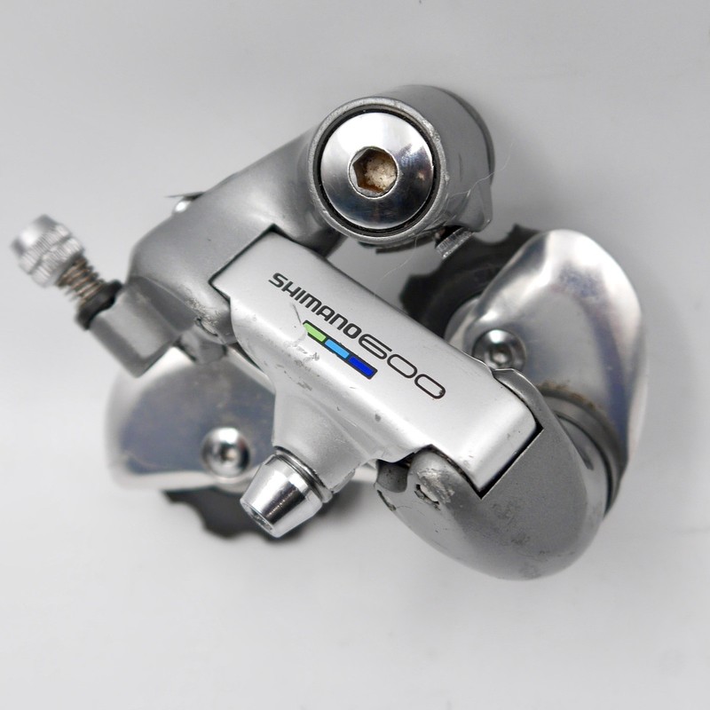 Shimano 600 Ultegra Tricolour RD-6400 Bike Rear Derailleur 7 Speed 1980s Vintage