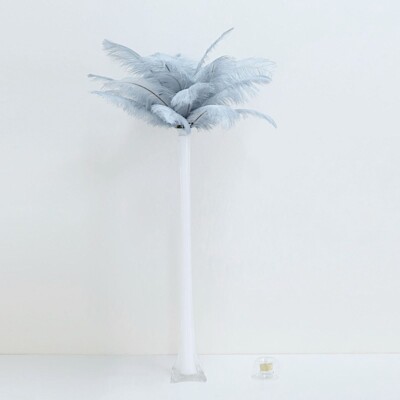 12 pcs 13-15'' long Dusty Blue Genuine Ostrich FEATHERS Wedding Party