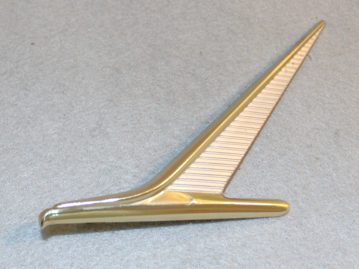 1961 Ford Falcon Deluxe Futura NOS GOLD BIRD LH FENDER EMBLEM