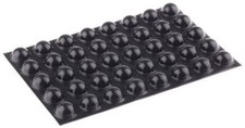 Image of Pack 40 x 3M Hemisphere Anti Vibration Feet SJ 5027 BLACK 16mm diaNatural Rubber