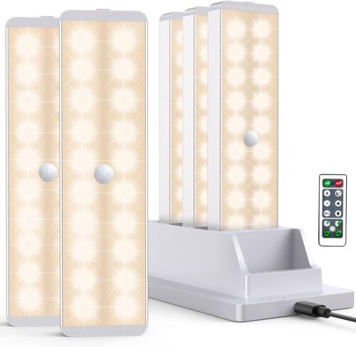 LED Closet Light with Charging Station, 5 Pcs Dimmer Rechargeable Motion Sensor