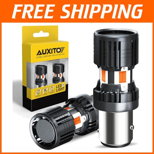 600% Brighter Amber Yellow LED Turn Signal Bulbs - 50,000hrs Life, Pack of 2