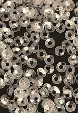 Sequins 3mm Diamond Crystal White Translucent Tiny Cup Coolie Hat Choose Pack Si