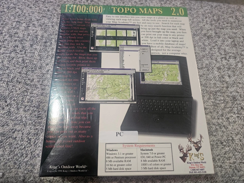 TOPO MAPS 2.0. MAP ACADEMY. NEW SEALED. KINGS OUTDOOR WORLD. - Image 3 of 4