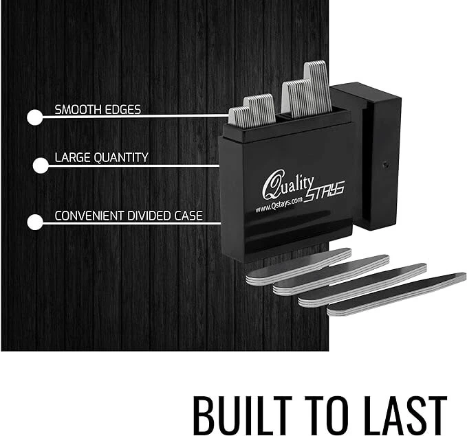 40 estancias de cuello de metal 4 tamaños en caja para hombre 2,2" 2,5" 2,35" 2,75" *NUEVO* Foto 3 de 4