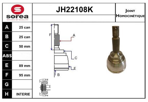 Kit joint arbre transmission HYUNDAI SONATA II essence et diesel SNRA JH22108K