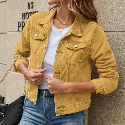 Womens Jacket Ladies Casual Stretch Button Up Casual Classic Coat - Picture 22 of 33