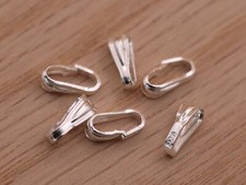 Sterling Silver SPRING BAIL 925 – Pendant Hooks 6mm or 8mm – Easy Open
