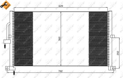 NRF 35603 Condenser, Air Conditioning for Jaguar