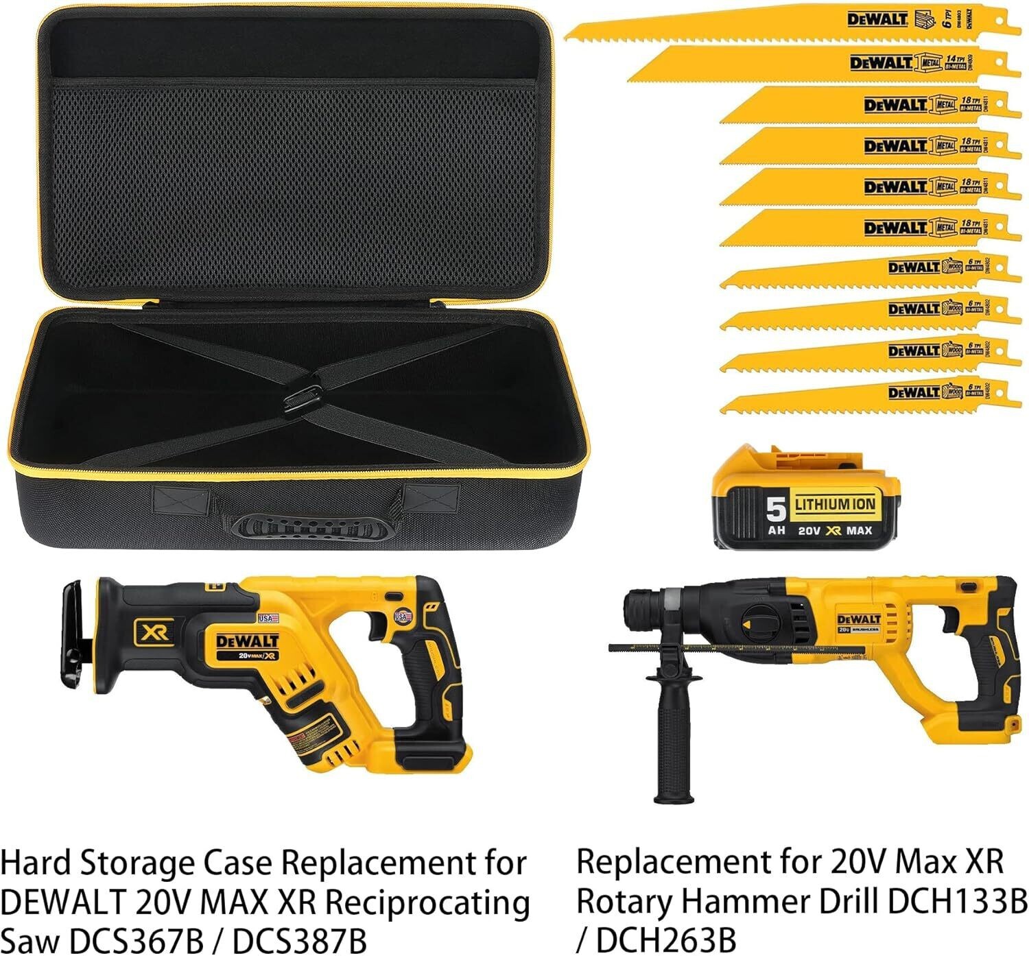 khanka Hard Storage Case Replacement for DEWALT 20V MAX XR Reciprocating Saw (D