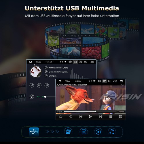 Android 13 CarPlay DAB+ Autoradio 8-Kern 4+64GB Navi SWC DSP Fiat 500X 2014-2020 - Bild 13 von 19