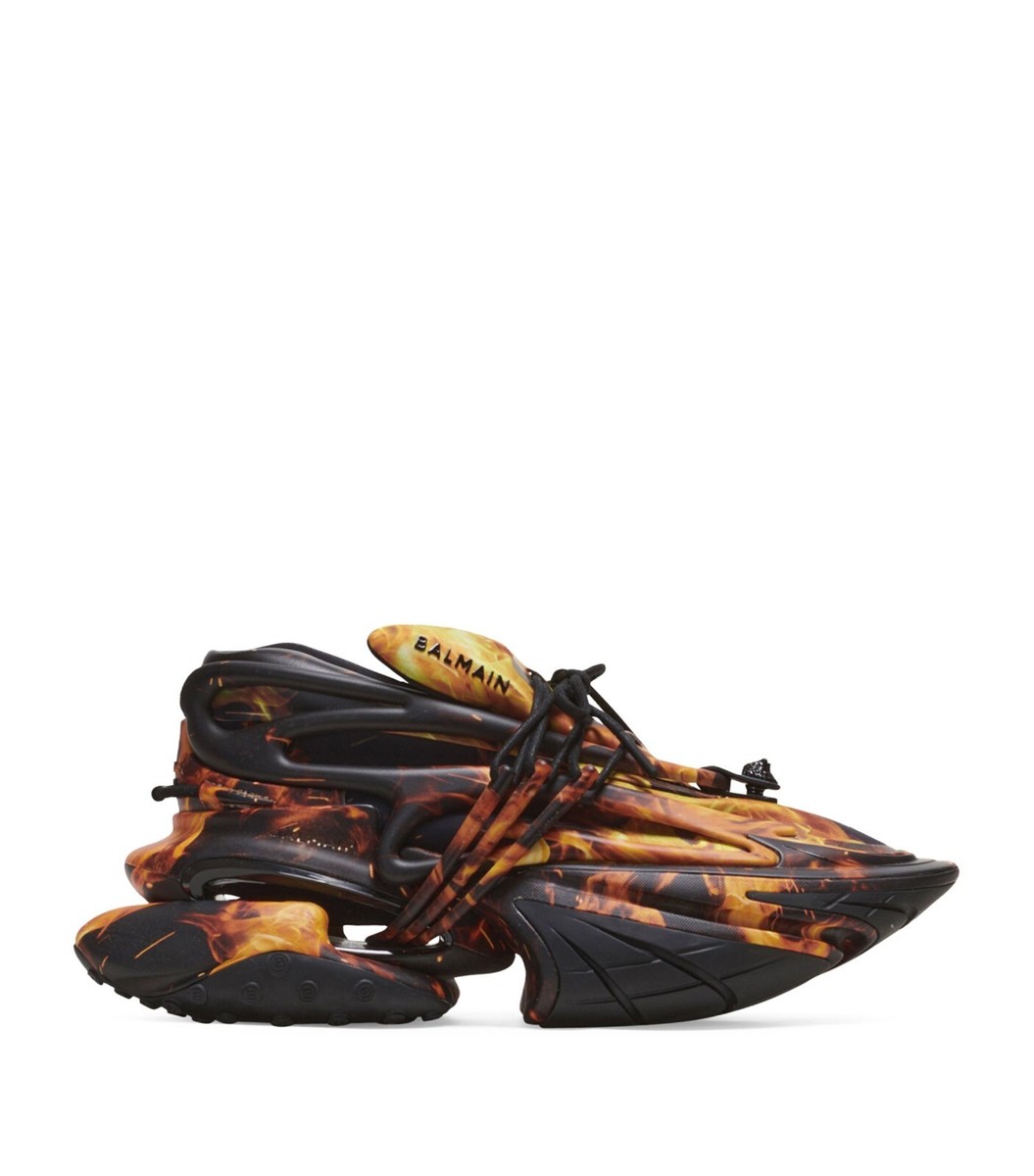 スニーカー BALMAIN SS25 'Unicorn' sneakers (EM1VJ309KFCT YAD) Unicorn Low sneakers in neoprene and calfskin black black