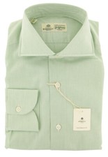 Luigi Borrelli Green Striped Cotton Shirt - Slim - ZO