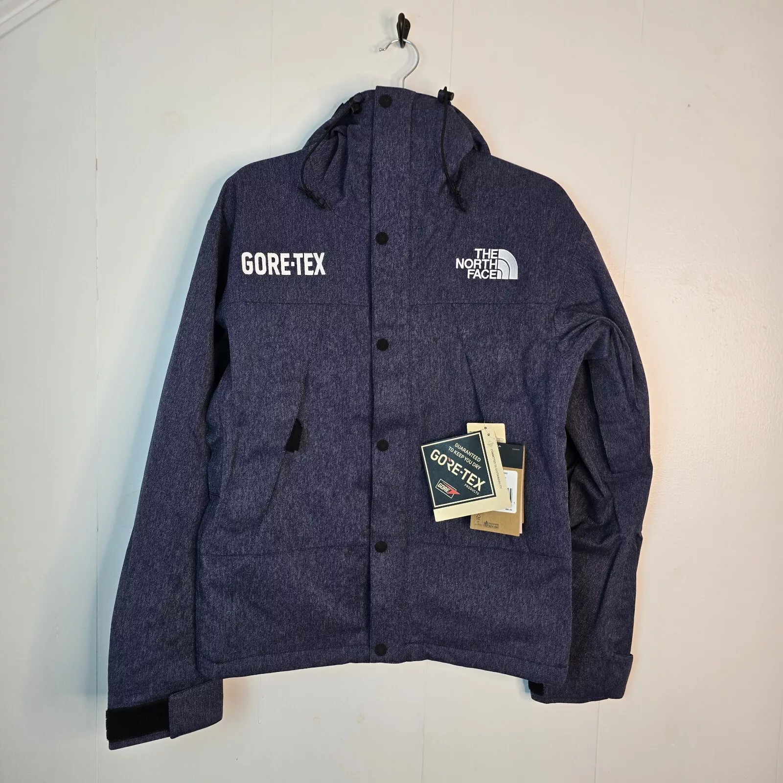 Veste de montagne The North Face X Goretex bleu denim homme XXS