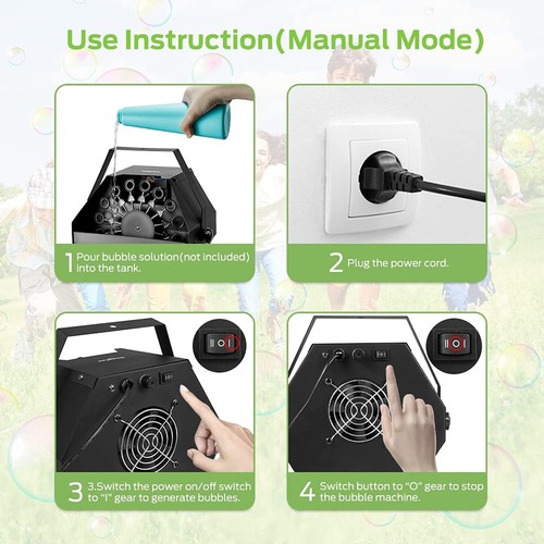 Theefun Bubble Machine: Remote Control 750ML Metal Bubble Blower Machine with... - Picture 5 of 7