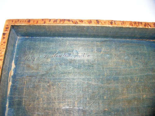 ** Antique Victorian * Handmade Flemish Style Pyrography Box * Grapes ** - Picture 3 of 8