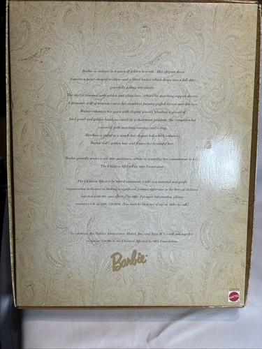 1998 BARBIE 50th GOLDEN ANNIVERSARY FOR TOYS 'R US MINT NRFB #06327 OF 25,000 - Picture 10 of 11