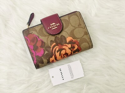 ☆COACH☆MEDIUM ZIP AROUND WALLET IN SIGNATURE CANVAS Coach Medium Corner Zip Wallet In Signature Canvas | Brixton