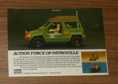 Seltene Werbung Palitoy ACTION FORCE AF3 Special Patrol Vehicle NL 1982