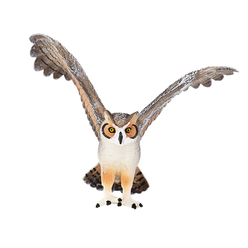 Mojo GREAT HORNED OWL Wild zoo animals play model figure toys plastic forest - Picture 4 of 5