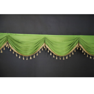 Long Swag Drape Panel Tassel Silk Curtain Wedding Banquet Background Party Decor