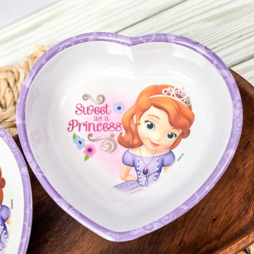 💜 Zac Designs Disney JR Sofia Sophia the First 4 Pc. Melamine Plate & Bowl Set - Picture 3 of 4