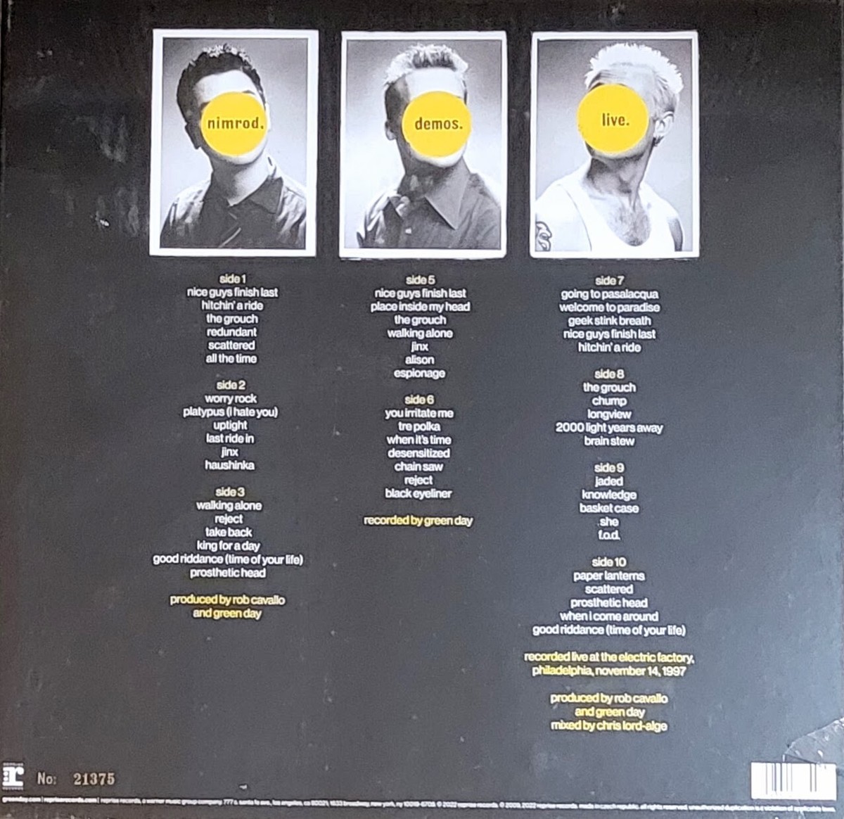 GREEN DAY NIMROD - VINYL 5-LP BOXED SET 