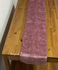 Hi-Quality Soft Coniston Velvet Handmade Hemstitch Table Runner Tableware Dining