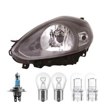 Halogen Scheinwerfer Frontscheinwerfer Links H4 FüR Fiat Punto Evo Inkl. Lampen