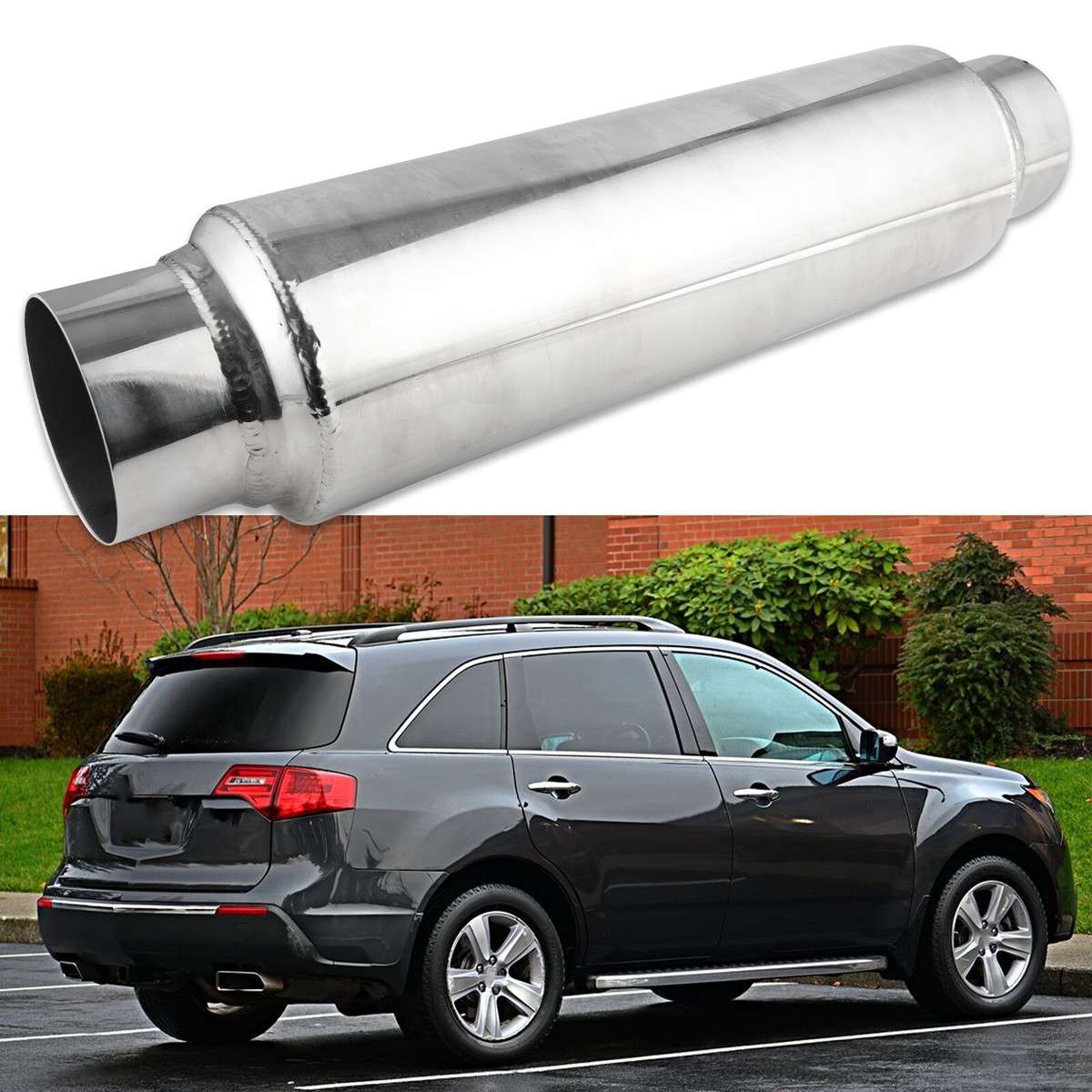 ウシ】 Acura MDX 10-13エキゾーストマフラーとパイプアセンブリ静かな 